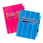 Set 3 caiete cu spirala si separatoare Pukka Pad Project Book Vogue 200 pagini dictando A4 albastru