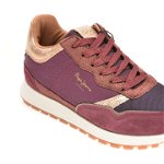 Pantofi sport PEPE JEANS mov, LS31058, din material textil si piele naturala