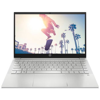 Laptop HP Pavilion 14-ec1008nq, AMD Ryzen 5 5625U pana la 4.3GHz, 14" Full HD, 16GB, SSD 1TB, AMD Radeon Graphics, Free DOS, argintiu