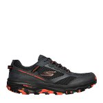 Skechers, Pantofi din material rezistent la apa, cu garnituri de piele Go Run Trail Altitude-Marble, Gri carbune, Portocaliu mandarina, Negru, 42
