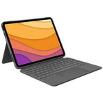 Husa Noua Logitech Combo Touch, Tastatura si trackpad detasabile pentru iPad 10 US, Oxford Grey