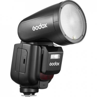 GODOX V1 Pro S V1Pro-S Blit Godox pentru Sony Speedlight, 76Ws TTL 1/8000 HSS blit pentru camera Sony, 500 de blituri de putere maxima, timp de reciclare 1.3s, baterie Li-ion 2980mAh, lampa de modelare LED