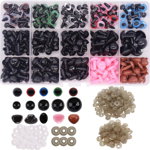 Set de creatie cu ochi si nasturi pentru jucarii de plus Miotlsy, plastic, multicolor, 6-14 mm, 560 bucati