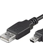 USB 2.0 - miniUSB negru (50767), Goobay