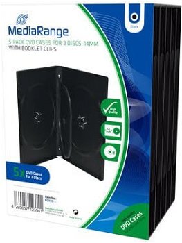 Medii de stocare mediarange 3 cutii pentru CD / DVD 5p. (BOX35-3), MediaRange