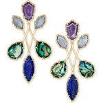 Bijuterii Femei Kendra Scott Gwenyth Earrings GOLD PURPLE MIX