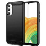 Hurtel Carbon Case etui do Samsung Galaxy A04e elastyczny silikonowy karbonowy pokrowiec czarne