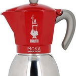 Espressor New Moka Induction, Bialetti, Aluminiu, 2 cesti (2 tz), Rosu, Bialetti