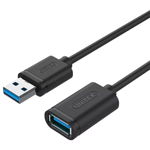 Cablu prelungitor , Unitek , Y C458GBK USB3.0 A tata / A mama , 1.5 m , negru, Unitek