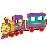 Locomotiva Puzzle de Colorat pentru Copii