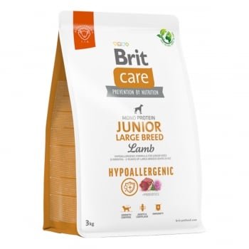 Brit Care Hypoallergenic Junior Large Breed, L-XL, Miel, hrană uscată monoproteică câini junior, sistem imunitar & alergii, 1kg, Brit Care