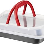 Tava copt cu capac plastic 36x23x5cm, invelis Ilag Non-Stick Basic, otel, AMBITION Lukrecja