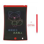 Tableta grafica pentru scris si desenat cu Stylus+ Extra creion CADOU display LCD multicolor 8.5 inch protectie ochi rezistenta la apa si socuri rosu, krasscom