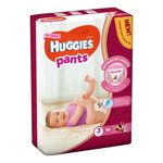 Scutece/chilotel Huggies Pants D Mega pack S3, fete, 6-11 kg, 58 bucati