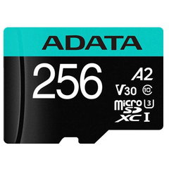 Card de memorie ADATA Premier Pro microSDXC 256GB UHS-I U3 V30, ADATA