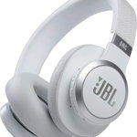 Casti Stereo JBL Live 660NC, Noise Cancelling, Bluetooth, Microfon, Asistent Vocal (Alb)
