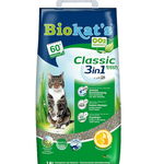 BIOKAT'S Classic 3in1 Fresh 18 L nisip pentru litiera, din bentonita cu miros de iarba, BIOKAT'S