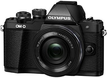 Aparat foto mirrorless Olympus OM-D E-M10II 1442 IIR, Black + Obiectiv 14-42mm EZ-M1442 IIR, Black