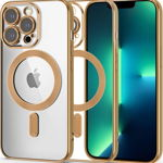 Husa Tech-Protect Magshine MagSafe pentru Apple iPhone 13 Pro Auriu, Tech-Protect