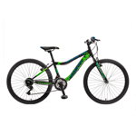 Bicicleta Copii Booster Plasma - 24 Inch, Negru-Verde, Polar