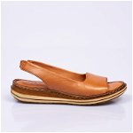 Sandale comode din piele naturala cu talpa flexibila 23ASE04029, FARA BRAND