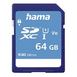 Card de memorie Hama SDXC, 64GB, clasa 10, UHS-I, 80 MB/s
