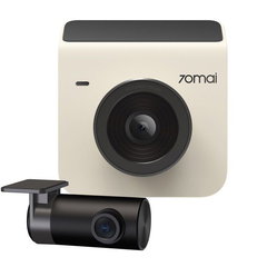 Camera video auto 70Mai Dash A400 + Camera Spate RC09 (Alb/Negru), 70mai