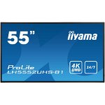 Monitor iiyama ProLite LH5552UHS-B1 55" VA 4K UHD, Digital Signage, 24/7, Intel® SDM, Android, Negru