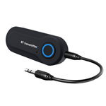 Adaptor Audio Bluetooth Techstar® T12, Bluetooth 5.0, Microfon Incorporat, AUX 3.5 mm, Hands Free, pentru PC/TV/Auto, Negru