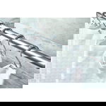 Set 12 inele duble pentru perdea de dus Corinne, iDesign, 4.5x8 cm, otel, crom, iDesign