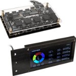 Controller pentru ventilator PCI RGB LED SM436, Negru, Lamptron