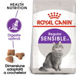 Royal Canin Sensible Adult hrană uscată pisică, digestie optima, 2kg, Royal Canin