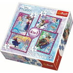 Puzzle Trefl 4 in 1, Frozen iarna este magica, 35/48/54/70 piese, Trefl