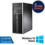 Sistem PC Refurbished HP Compaq 8000 Elite Tower (Procesor Intel® Pentium Dual Core™ E7500 (2M Cache, up to 2.70 GHz), Sandy Bridge, 4 GB, 250GB HDD, DVD-ROM, Intel Graphics Media Accelerator, Win 10 Home)