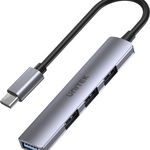 Hub 4 porturi USB 3.0 H1208B intrare cablu 18 cm USB-C, UNITEK