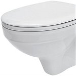 Vas WC suspendat Delfi Cersanit 3/6 L fara capac WC oval alb os659-501601