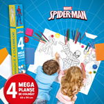 Spider-Man. Lumea magică a culorilor. 4 megaplanșe de colorat. 69 x 99 cm, Litera