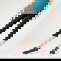 Pantalon S500 educație fizică negru Fete, DOMYOS