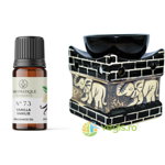 Set Ulei Aromat de Vanilie Nr.73 10ml AROMATIQUE + Suport Mare pentru Ulei Aromat Elefant BISPOL, EXCLUSIV