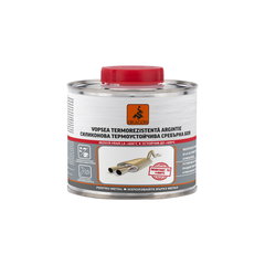 Vopsea pe baza de solvent Dragon, pentru metal, termorezistenta, argintiu, aspect lucios, 0.2 L