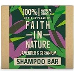 Faith In Nature Lavender & Geranium șampon organic solid cu lavanda 85 g, Faith In Nature