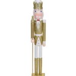 Figurina, Spargator de nuci, alb/auriu, 106 cm