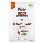 Hrana uscata pentru caini BRIT Care Hypoallergenic Weight Loss, Adult, iepure si orez, 3 Kg
