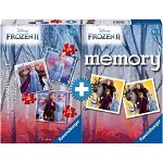 Set 3 puzzle-uri + joc memorie Ravensburger - Disney Frozen, 25/36/49 piese