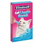 Snack Vitakraft Cat Liquid Somon si Omega 3, 6x15 g, Vitakraft
