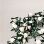 Cocarde trandafir alb  verde