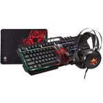 Kit pentru Gaming 4 in 1 Myria MG7526, tastatura, mouse, casti, mousepad, negru, Myria