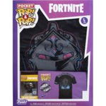 Set figurina, breloc si tricou, Funko POP!, Fortnite, Black Knight, T-shirt, marime L, 