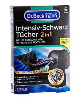 Dr. Beckmann Servetele pentru revigorarea culorii rufelor negre 6 buc, Dr. Beckmann