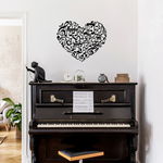 Accesoriu decorativ de perete metalic Musical love - 507, AsirGroup